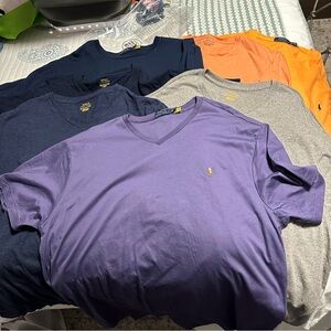 Polo Ralph Lauren 8 T-Shirt LOT- 2XB- Orange Navy Purple Gray Yellow